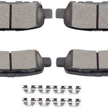 Ceramic Brake Pads Kits,4 Rear Brake Pads LSAILON fit for Infiniti,for Nissan 350Z 370Z Altima Juke Leaf Maxima Murano Pathfinder Quest Rogue, Suzuki Grand Vitara,hardware