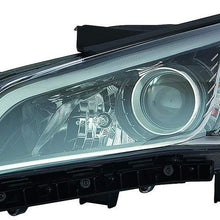 CarLights360: Fits 2015 2016 2017 HYUNDAI SONATA Head Light Assembly Driver Side w/Bulbs (Black Housing) - (DOT Certified) Replacement for HY2502183