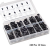 240 Pcs Push Retainer Clips Kit,Great Assortment of Push Type Retainers Fits for GM Ford Toyota Honda Chrysler with Plastic Storage Case