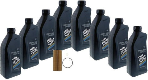 Genuine 0W-30 8 Liter Oil Change Kit For BMW E70 X5 xDrive35d E90 335d