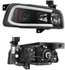 For 2006-10 Dodge Charger LED Daytime Running Lamp Bar Projector Headlights Black Housing Clear Lens Halogen Model Only