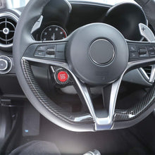 YUECHI for Alfa Romeo Giulia Stelvio 2017 2018 Carbon Fiber Style ABS Plastic Car Start Engine Stop Cover Trim