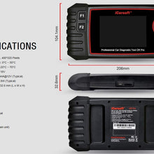 iCarsoft CR Pro Professional Multi-System Multi-Brand Car Diagnostic Tool Scanner incl. Battery Tester, Read and Clear Engine, Transmission, Airbag, ABS Trouble Codes