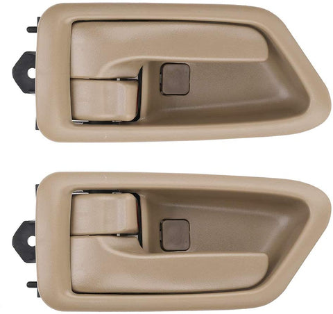 2PCS Interior Door Handle, Front Rear Driver & Passenger Side, Fit for 1997 1998 1999 2000 2001 Toyota Camry Beige/Tan