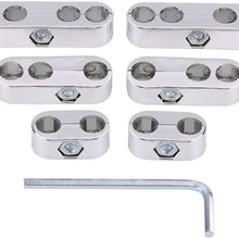 Engine Spark Plug Wire Separators for 7mm/8mm Spark Plug Wires, Wire Separators Divider for Chevy Ford and Mopar(Silver) (Silver)