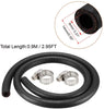 uxcell Fuel Line Hose Rubber 8mm I.D. 0.9M/3Ft Diesel Petrol Hose Engine Pipe Tubing with 2 Clamps