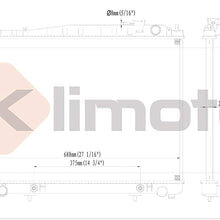 Klimoto Radiator | fits Nissan Pathfinder 2001-2004 Infiniti QX4 3.5L V6 | Replaces NI3010120 NI3010121 214604W000 214604W017 Q2459 CU2459 RAD2459 DPI2459
