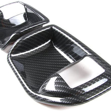 RT-TCZ Carbon Fiber ABS Car Inner Door Handle Bowl Cover Trim Frame Decor for 2011-2017 Jeep Wrangler JK JKU 4-Door