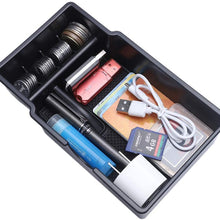 QianBao Compatible with Center Console Organizer Insert ABS Black Materials Tray Armrest Storage Box for Jeep Renegade 2015 2016 2017 2018 2019