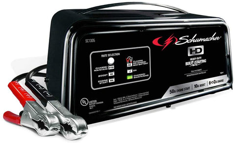Schumacher SC1305 12V Fully Automatic Battery Charger and 10/50A Engine Starter