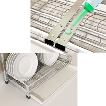 Chenbz Kitchen Shelf Kitchen Shelf Dish Rack Drain Rack Stainless Steel Double Layer Storage 44 20 36cm