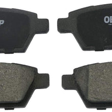 OE STOP OS1161 Ceramic Premium Brake Pad Set With Installation Hardware, Rear, 1 Pack