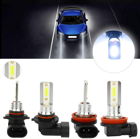 cciyu White 6000k H11 H8 H16 LED Bulbs COB LED Bulbs Replacement for Fog Light,2Pack