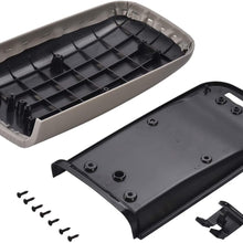 VeCarTech Center Console Lid Armrest Cover Kit with Hinge Latch Bumpers Fit for Chevrolet Trailblazer GMC Envoy,Buick Rainer Isuzu Ascender SAAB Oldsmobile Bravada 25998847 25998844 25998838- Gray