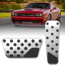 BORDAN Dodge Challenger Chrysler Accelerator Gas Pedal Brake Pedal Cover Aluminum Performance Foot Pedals Set Non-Slip Replacement Pedal Pad Fit for Dodge Challenger Chrysler 300 2009-2019