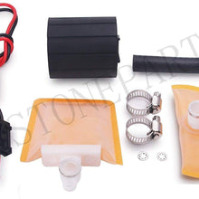 CUSTONEPARTS New Electric Intank Fuel Pump With Stainless Steel Clamps + Rubber Gasket + Rubber Hose Fit Toyota Lexus Pontiac Scion Chevy Honda Nissan Lexus