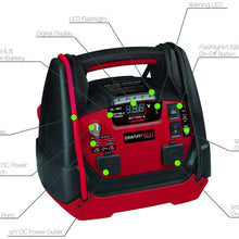 Smartech JSL-1250 1250 Amp Portable Jump Starter and 150 PSI Air Compressor | Car Battery Chargers Automotive, Tire Inflator Emergency Kit | Dual AC/DC Plugs for 12V & 120V | Digital Display