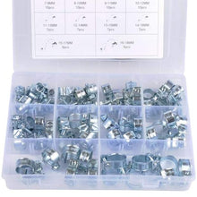84Pcs/Set 10 Sizes Mini Fuel Line Hose Clamps Assortment Kit, Clamp Range: 7-18mm (2.7-7inch)