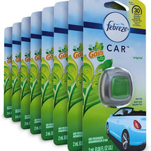 Febreze Car Air Freshener, Car Vent Clip and Odor Eliminator, Gain Original Scent, 8 Count