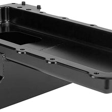 Black LS Swap Steel Oil Pan, 7 Quart