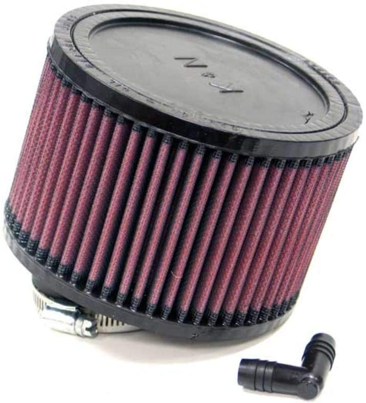 K&N Universal Clamp-On Air Filter: High Performance, Premium, Washable, Replacement Engine Filter: Flange Diameter: 2.0625 In, Filter Height: 4 In, Flange Length: 0.875 In, Shape: Round, RA-0470