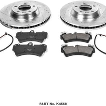 Power Stop K4558 Front Brake Kit with Drilled/Slotted Brake Rotors and Z23 Evolution Ceramic Brake Pads