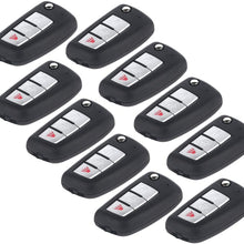 OCPTY 10X Uncut Keyless Entry Remote Control Key Fob Transmitter Replacement fit for 14-18  Nissan Rogue ADP12548301S