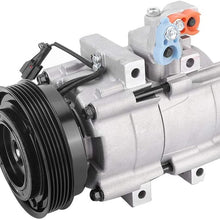 AC Compressor, Air Condition A/C Compressor Replacement Part Fit for Hyundai Santa Fe V-6 2.7L 2001-2006 CO10957SC
