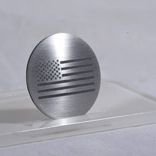 Dial Shifter Trim Plates Etched Brushed Stainless - Fits Chrysler 300/200/Pacifica & Voyager, Dodge Ram 1500, Rebel & RAM 2500, Dodge Durango | Etched American Flag Style