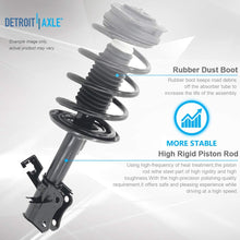 Detroit Axle - 6PC Front Strut & Coil Spring Assembly + Rear Shock Absorber and Front Sway Bars for 2007 2008 2009 2010 2011 2012 Nissan Sentra 2.0L ONLY