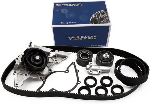 Timing Belt Water Pump Kit fits for 1998 1999 2000 2001 2002 2003 2004 2005 VW Passat, 1998-2001 Audi A4/ A4 Quattro, A6/ A6 Quattro 2.8L V6 DOHC Eng AHA ATQ