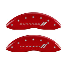 MGP Caliper Covers 12193SDGORD Durango ll Engraved Caliper Cover with Red Powder Coat Finish and Silver Characters, (Set of 4)