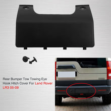 Qiilu Car Rear Bumper Tow Towing Eye Hook Cover for Land Rover LR3 05-09 LR4 10-12 DPO 500011PCL