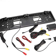 License Plate Frame, Keenso European 2 Sensors 12LED Camera Reversing Display Parking Sensor Car Accessori