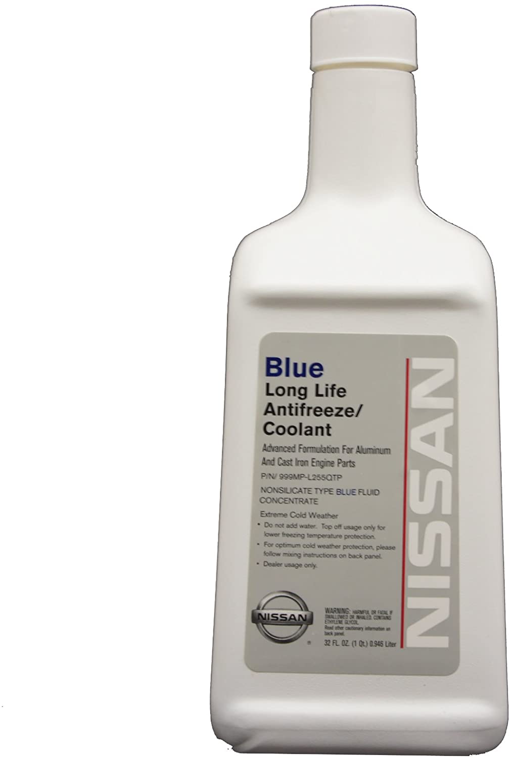 Genuine Nissan Fluid 999MP-L255QTP Blue Long Life Antifreeze/Coolant Concentrate - 1 Quart