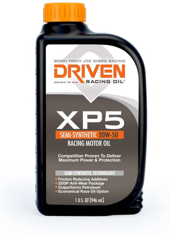 Lunati DRV00907 20W-50 Driven XP5 Semi-Synthetic Racing Oil, 1 Quart, 12 Pack