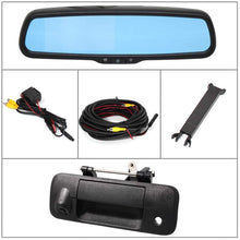 EWAY for Toyota Tundra 2007-2014 4.3" Rear View Mirror Monitor with Tailgate Handle Backup Camera Kit Parking Waterproof CCD Reverse Reversing Night Vision Car Safety Backing Auto Cameras