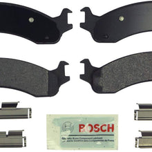 Bosch BE821H Blue Disc Brake Pad Set with Hardware for Select Dodge Ram 2500/4000 Trucks - FRONT
