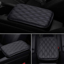N/X Universal Center Console Cover for Most Vehicle, SUV, Truck, Car, Waterproof Armrest Cover Center Console Pad,PU Leather Universal Car Armrest Seat Box Cover Protector (Black)