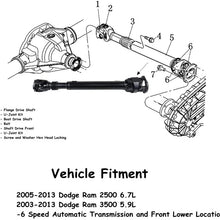 Part# 52123326AB Front Driveshaft Prop For Dodge Ram 2500 3500 Diesel 2003-2013