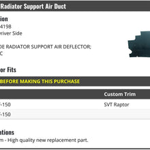 Left Driver Side Radiator Support Air Duct - Compatible with 2009-2014 Ford F-150