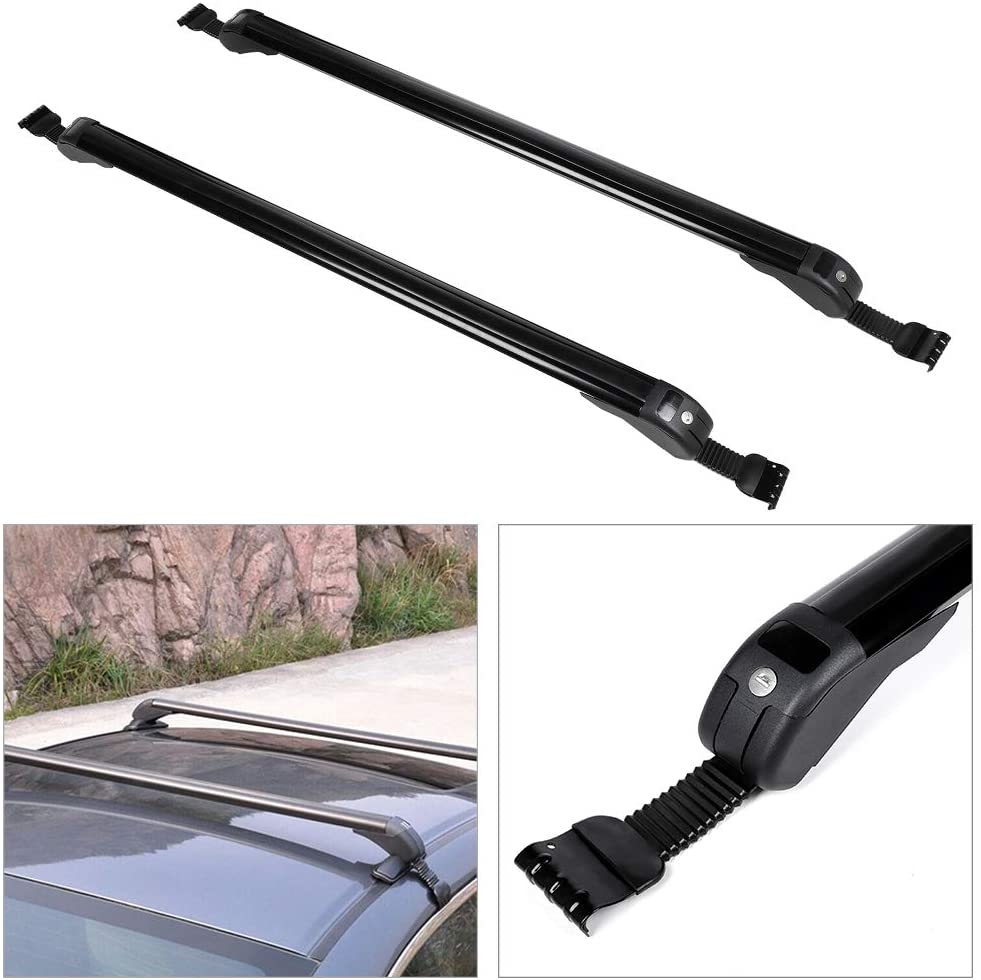 Scitoo Roof Rack Cross Bars Baggage Carrier For Chevrolet Aveo 2004-2011,for Chevrolet Cobalt 2005-2010,for Chevrolet Cruze 2011-2016 Black 2 Pcs 43.3