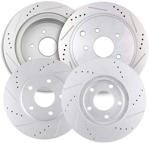 Premium Cross-Drilled & Slotted brake Rotor ANPART fit for 2004-2009 2011-2017 Quest