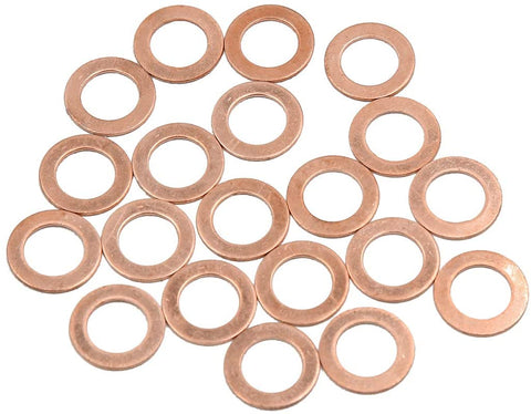 X AUTOHAUX 11mm Inner Dia Copper Washers Flat Car Sealing Gaskets Rings 20pcs