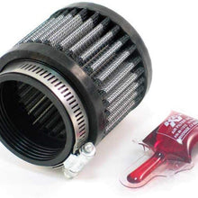K&N Universal Clamp-On Air Filter: High Performance, Premium, Washable, Replacement Filter: Flange Diameter: 2.0625 In, Filter Height: 2.5 In, Flange Length: 0.625 In, Shape: Round, RU-1880