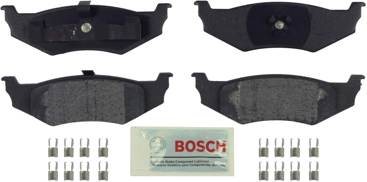 Bosch BE658H Blue Disc Brake Pad Set with Hardware for Select 1995-2010 Chrysler, Dodge, Eagle, and Plymouth Vehicles - REAR