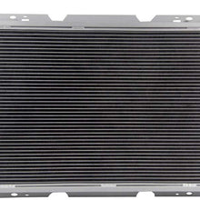 CoolingSky 62MM 4 Row Core Aluminum Radiator +2X12" Fan +Shroud&Thermostat Relay Kit for Ford F-150 F-250 F-350 Pickup Truck 1985-97