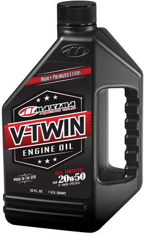 Maxima Racing Oils 30-11901 20w50 V-Twin Full Synthetic Engine Oil - 32 fl. oz.