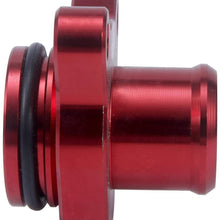 Partol Aluminum Automotive Water Hose Fitting Replacement for BMW 335i, 335xi, 135i, 2006-2010 325i, 330i, 525i, 525xi, 528i, 528xi, 530i, 530xi Engine - Replace#OEM 11537541992 11537544638 (Red)