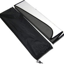 TuningPros SS-278-2L Custom Fit Car Windshield Sun Shade Protector, Sunshade Visor Leatherette Like & Grey Felt Finish 1-pc Set Compatible With 2014-2020 Nissan Rogue